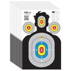 Silhouette Paper Shooting Targets 23x34" – Black High Contrast Gun Range Targets (20 Pack)