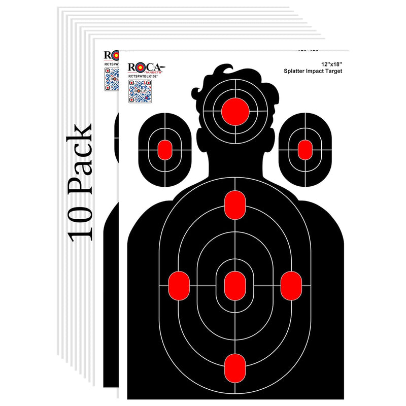 ROCA 12" x 18" Black Yellow Impact Burst Splatter Targets