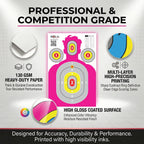 Silhouette Paper Shooting Targets 23x34" – Pink High Visibility Gun Range Targets (20 Pack)