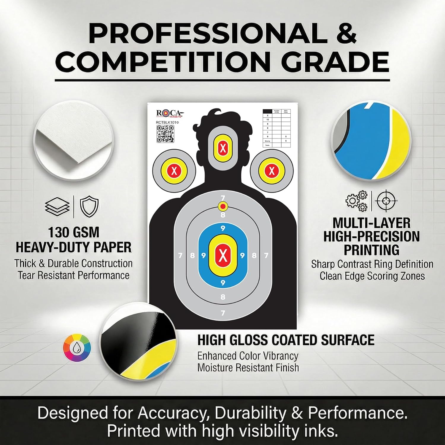 Roca Targets Assorted Paper Shooting Targets (20 Pack)