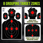 ROCA 12" x 18" Black Yellow Impact Burst Splatter Targets
