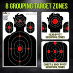 ROCA 18" x 24" Black Yellow Impact Burst Splatter Targets (10 Pack)