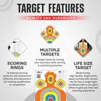 Silhouette Paper Shooting Targets 23x34" – Orange High Visibility Gun Range Targets (20 Pack)