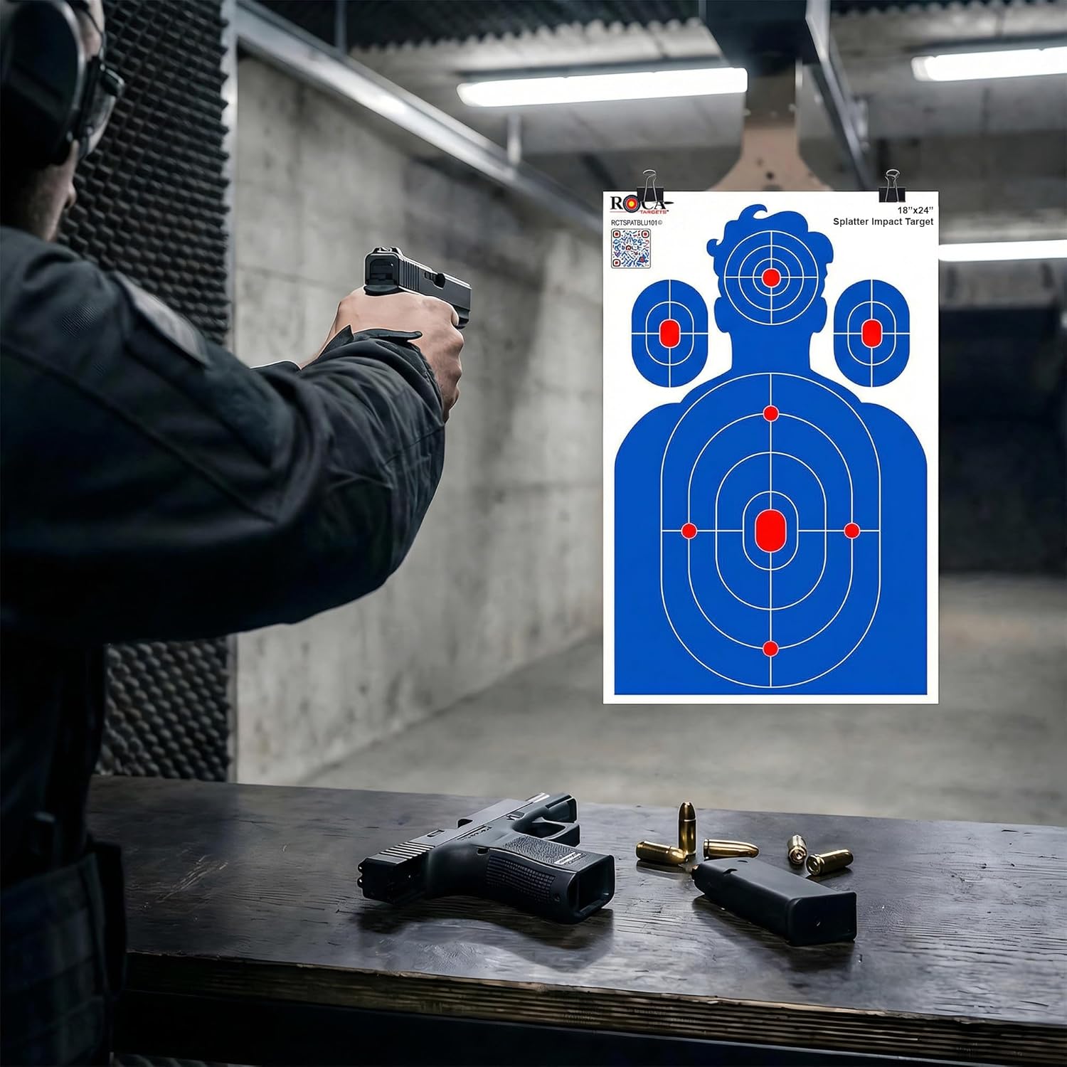 ROCA 18" x 24" Blue Yellow Impact Burst Splatter Targets