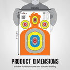 Silhouette Paper Shooting Targets 23x34" – Orange High Visibility Gun Range Targets (20 Pack)