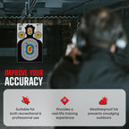 Silhouette Paper Shooting Targets 23x34" – Black High Contrast Gun Range Targets (20 Pack)