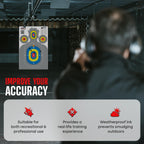 Silhouette Paper Shooting Targets 23x34" – Grey High Visibility Gun Range Targets (20 Pack)