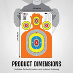 23” x 34” Silhouette Shooting Targets – 20 Pack High-Visibility Anti-Glare Paper Targets for Rifle, Pistol, BB & Pellet Guns