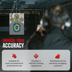 23” x 34” Silhouette Shooting Targets – 20 Pack High-Visibility Anti-Glare Paper Targets for Rifle, Pistol, BB & Pellet Guns