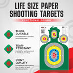 23” x 34” Silhouette Shooting Targets – 20 Pack High-Visibility Anti-Glare Paper Targets for Rifle, Pistol, BB & Pellet Guns