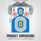 23” x 34” Silhouette Shooting Targets – 20 Pack High-Visibility Anti-Glare Paper Targets for Rifle, Pistol, BB & Pellet Guns
