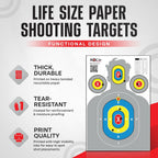23” x 34” Silhouette Shooting Targets – 20 Pack High-Visibility Anti-Glare Paper Targets for Rifle, Pistol, BB & Pellet Guns
