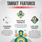 23” x 34” Silhouette Shooting Targets – 20 Pack High-Visibility Anti-Glare Paper Targets for Rifle, Pistol, BB & Pellet Guns