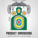 23” x 34” Silhouette Shooting Targets – 20 Pack High-Visibility Anti-Glare Paper Targets for Rifle, Pistol, BB & Pellet Guns