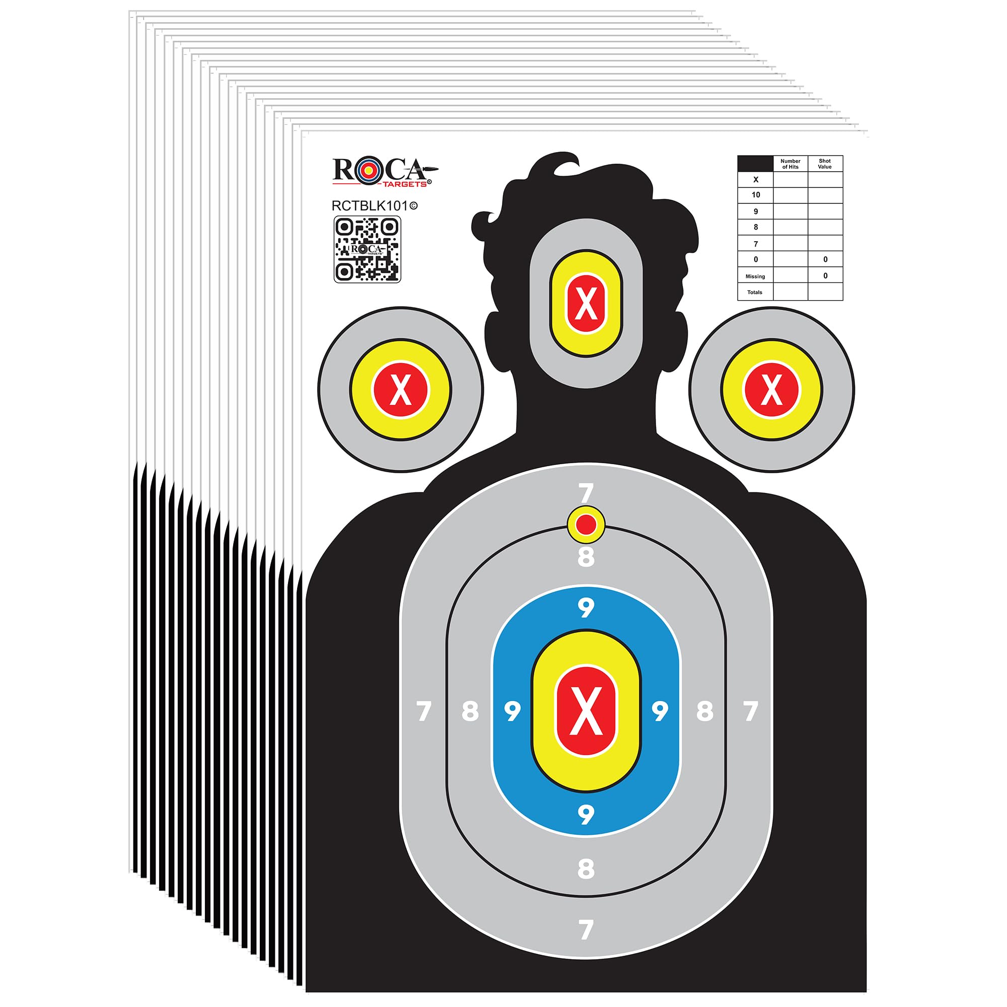 23” x 34” Silhouette Shooting Targets – 20 Pack High-Visibility Anti-Glare Paper Targets for Rifle, Pistol, BB & Pellet Guns