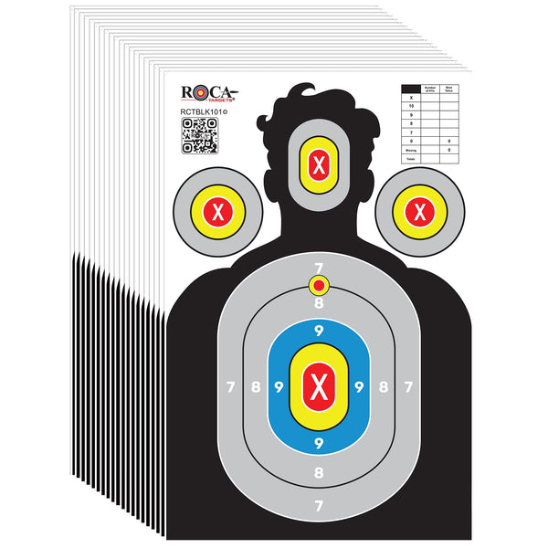 23” x 34” Silhouette Shooting Targets – 20 Pack High-Visibility Anti-Glare Paper Targets for Rifle, Pistol, BB & Pellet Guns