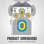 23” x 34” Silhouette Shooting Targets – 20 Pack High-Visibility Anti-Glare Paper Targets for Rifle, Pistol, BB & Pellet Guns