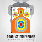 23” x 34” Silhouette Shooting Targets – 20 Pack High-Visibility Anti-Glare Paper Targets for Rifle, Pistol, BB & Pellet Guns