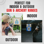 Silhouette Paper Shooting Targets 23x34" – Blue High Visibility Gun Range Targets (20 Pack)
