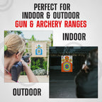 Silhouette Paper Shooting Targets 23x34" – Orange High Visibility Gun Range Targets (20 Pack)