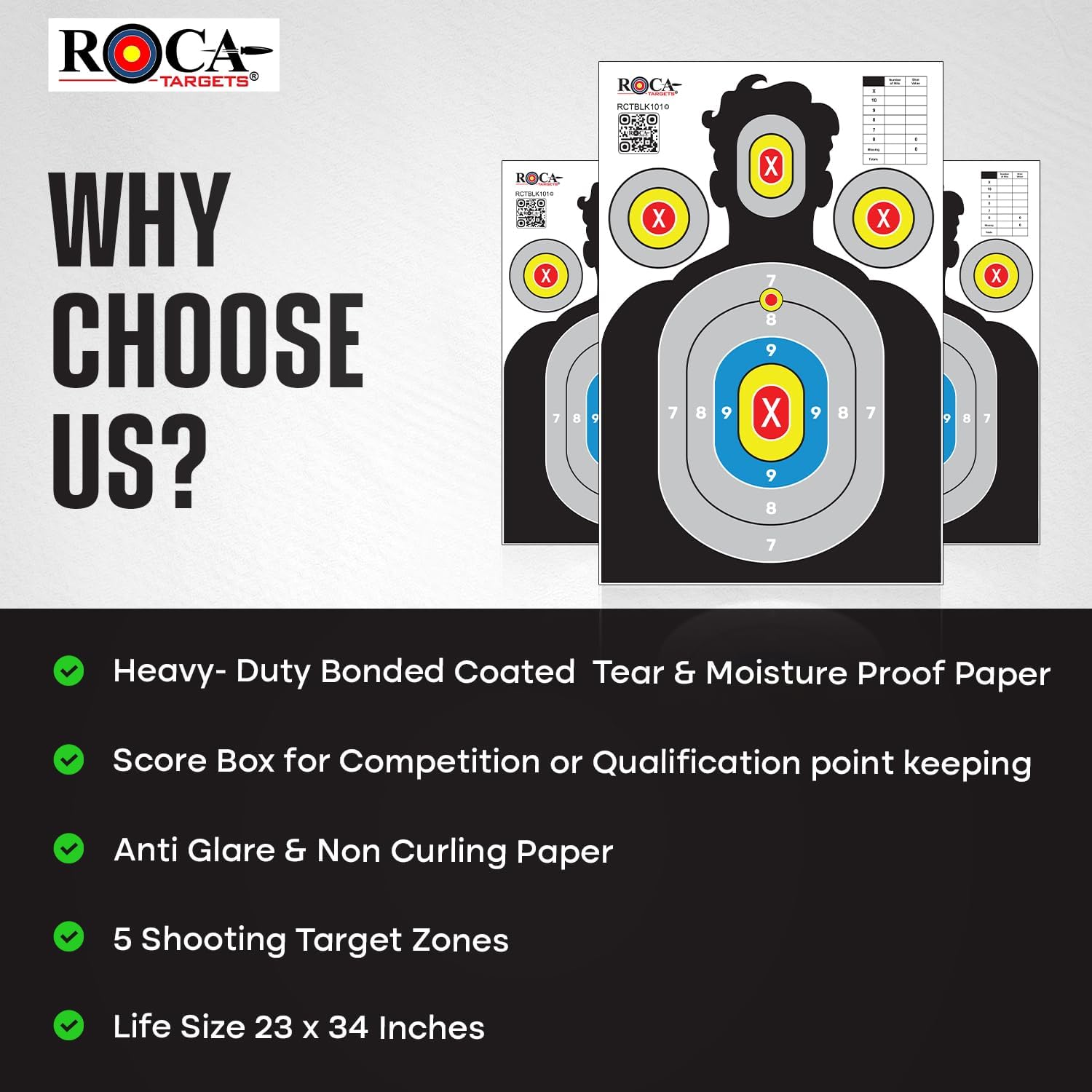 Roca Targets Assorted Paper Shooting Targets (20 Pack)