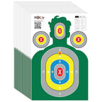 Silhouette Paper Shooting Targets 23x34" – Green High Visibility Gun Range Targets (20 Pack)